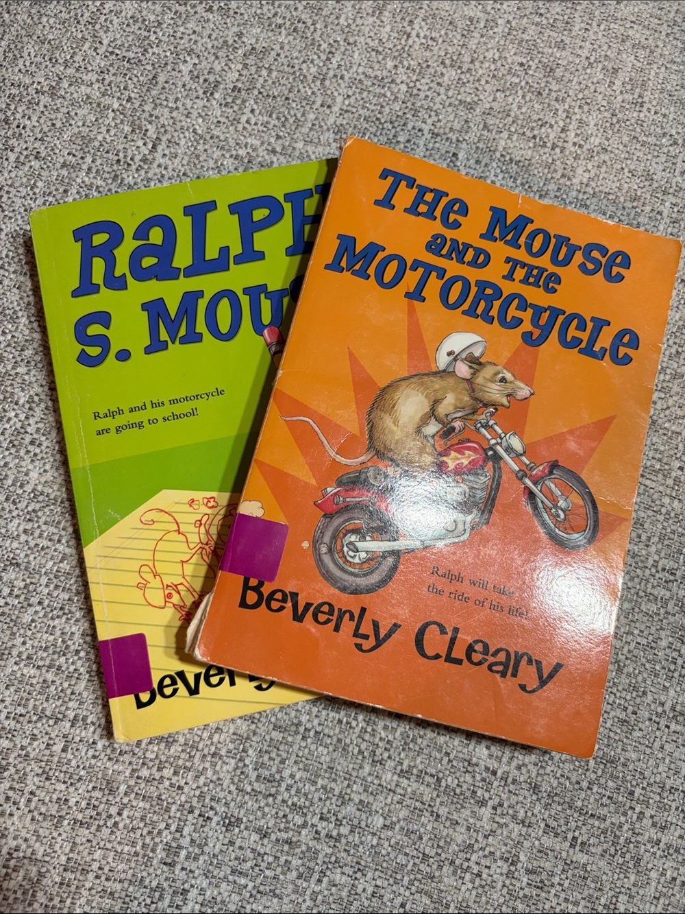 The Mouse and the Motorcycle by Beverly Cleary - Orange & Green Book Set